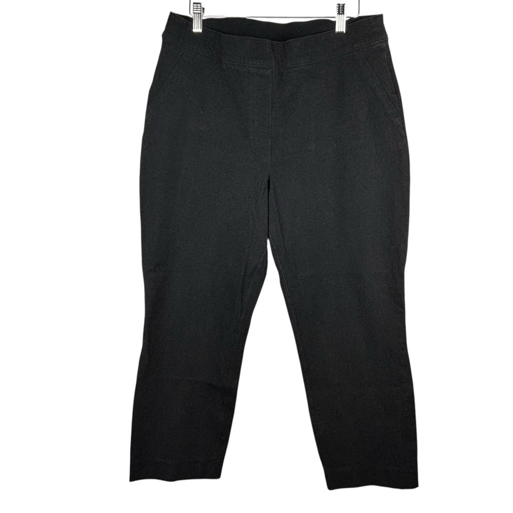 Spanx Slimming Pull on Pants Black Office Career Ankle‎ Wide Leg. Size Large